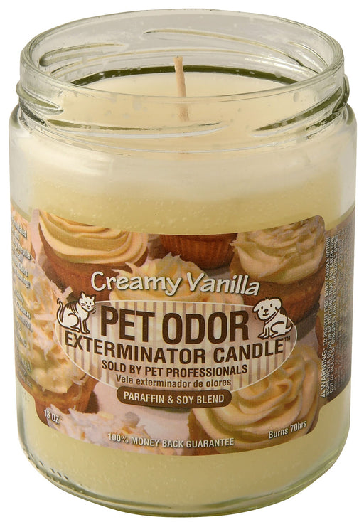 Pet Odor Exterminator Candle, Creamy Vanilla, 13 oz - Jeffers - Animal & Pet Supplies > Pet Odor & Stain Removers