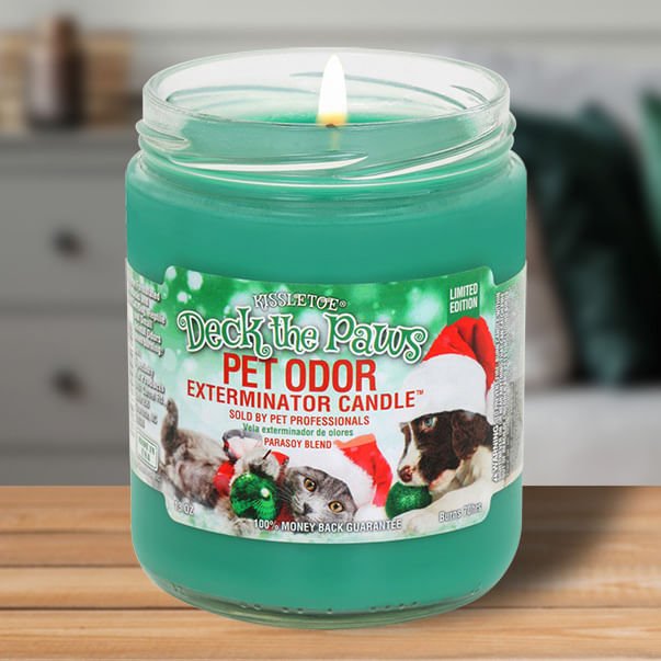 Pet Odor Exterminator Candle Deck The Paws