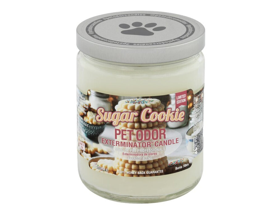 Pet Odor Exterminator Candle – Enzyme - Based Odor Eliminating Candle Safe for Pets - SPTH7 - Sugar Cookie - 13 oz - 65