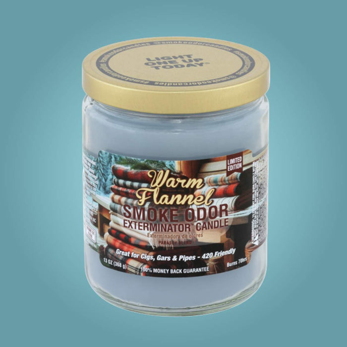 Pet Odor Exterminator Candle – Enzyme - Based Odor Eliminating Candle Safe for Pets - SPTH8 - Warm Flannel - 13 oz - 66