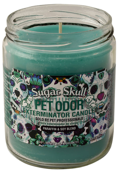 Pet Odor Exterminator Candle, Sugar Skull, 13 oz - Jeffers - Animal & Pet Supplies > Pet Odor & Stain Removers