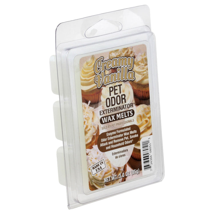 Pet Odor Exterminator Wax Melts – Odor Neutralizing Enzyme Formula, Pet - Safe, Flameless - SPTGU - Creamy Vanilla - 3 oz - 2