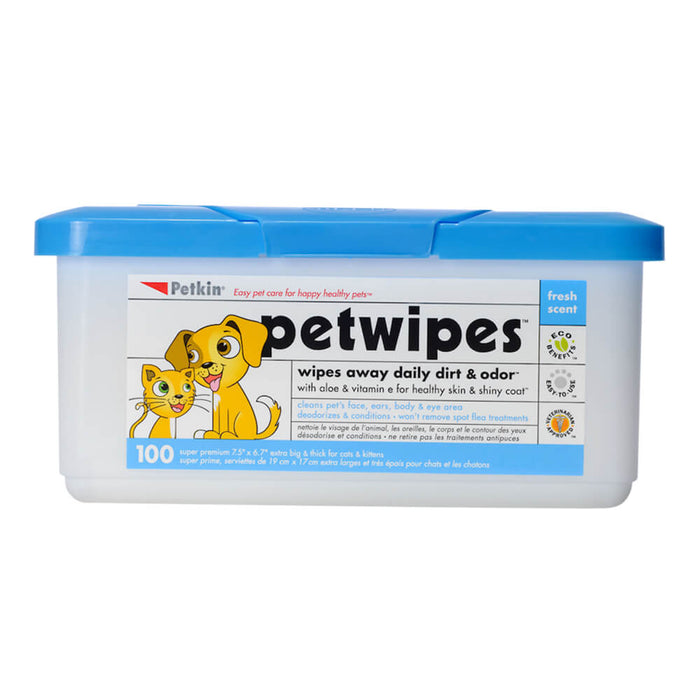 Pet Wipes, 100 Count - Jeffers - Animal & Pet Supplies > Pet Grooming