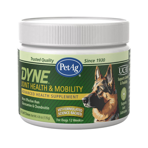 PetAg Dyne Joint Health & Mobility Soft Chews for Dogs – Chicken Liver Flavor, 45 Count - B7ZQ - Chicken Liver - 45 Soft Chews - 1