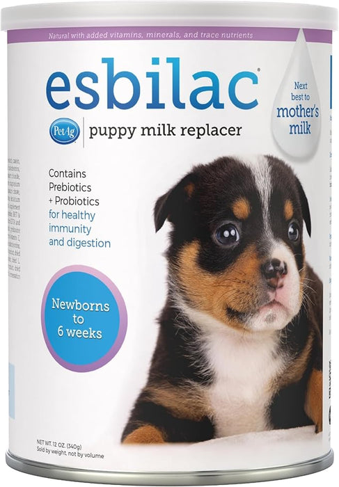 PetAg Esbilac Puppy Milk Replacer – Powdered Formula for Orphaned Puppies - B7E1 - Powder - 12 oz - 7