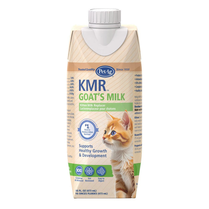 PetAg Goats Milk KMR Liquid Kitten Milk Replacer Ready - to - Feed Formula, 16 oz - B7ZW - Liquid - 16 oz - 1 - 1