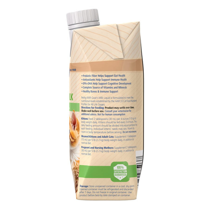 PetAg Goats Milk KMR Liquid Kitten Milk Replacer Ready - to - Feed Formula, 16 oz - B7ZW - Liquid - 16 oz - 1 - 4