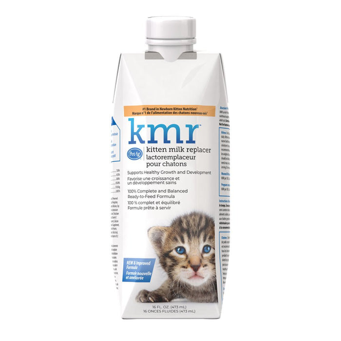 PetAg KMR Kitten Milk Replacer Liquid Supplement, Ready - to - Feed Formula with Vitamins - B7ZM - Liquid - 16 oz - 1 - 1
