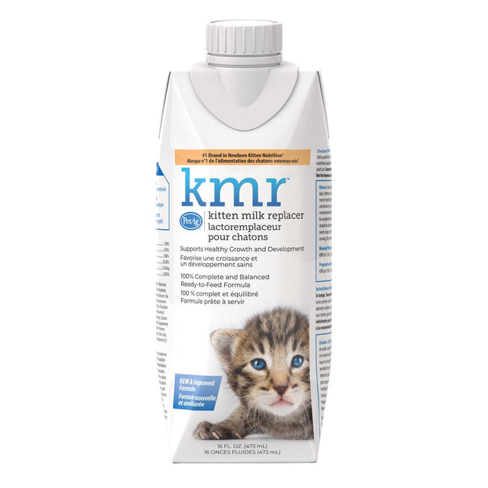 PetAg KMR Kitten Milk Replacer Liquid Supplement, Ready - to - Feed Formula with Vitamins - B7ZM - Liquid - 16 oz - 1 - 9