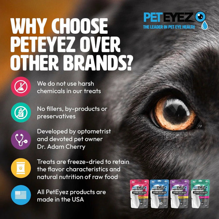 PetEyez Vitamin Treats for Dog Eye Health - EY212 - Beef Liver - 1 oz - 35+ - 4