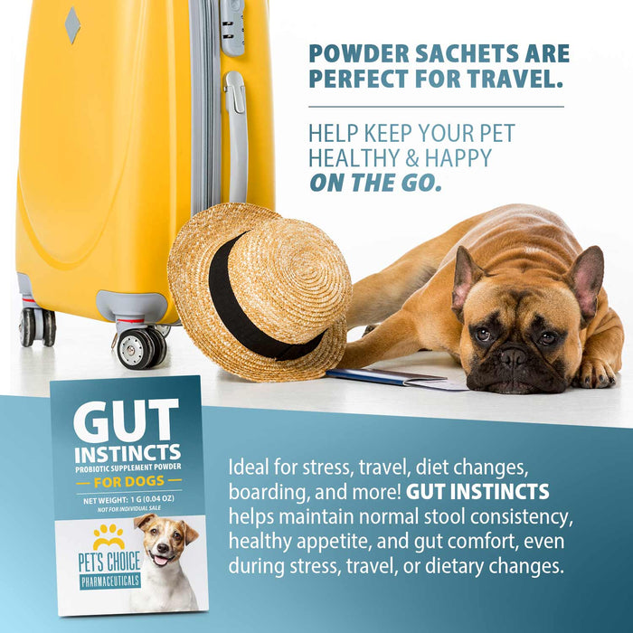 Pet's Choice Gut Instincts Probiotic Powder Packets for Dogs – Daily Digestive & Immune Support, 30 Count - 015PC-ZVG - Chicken Liver - 30 ct - 9