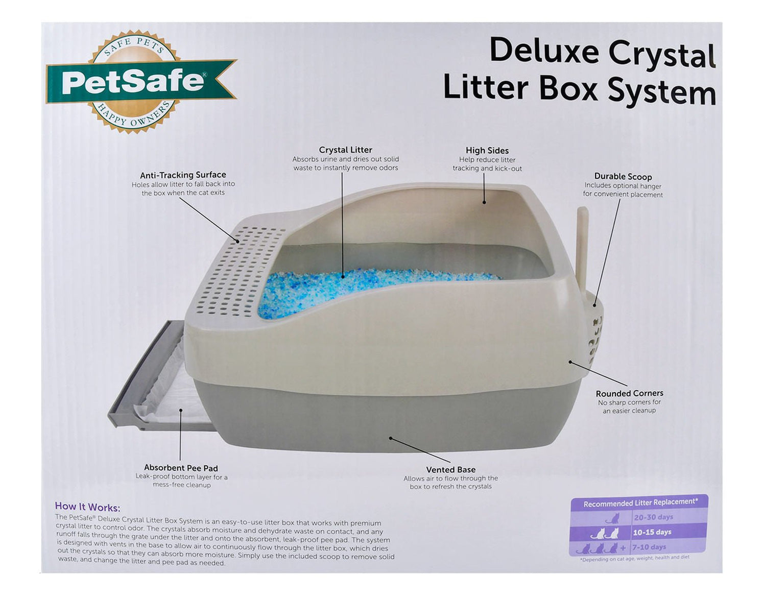 PetSafe Scoop-Free Deluxe Crystal Litter Box System & Accessories, 2pk ...