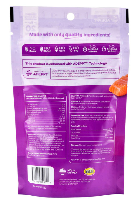 PetsPrefer Skin & Coat Soft Chews w/ ADEPPT - Jeffers - Animal Health & Wellness > Skin & Coat Care