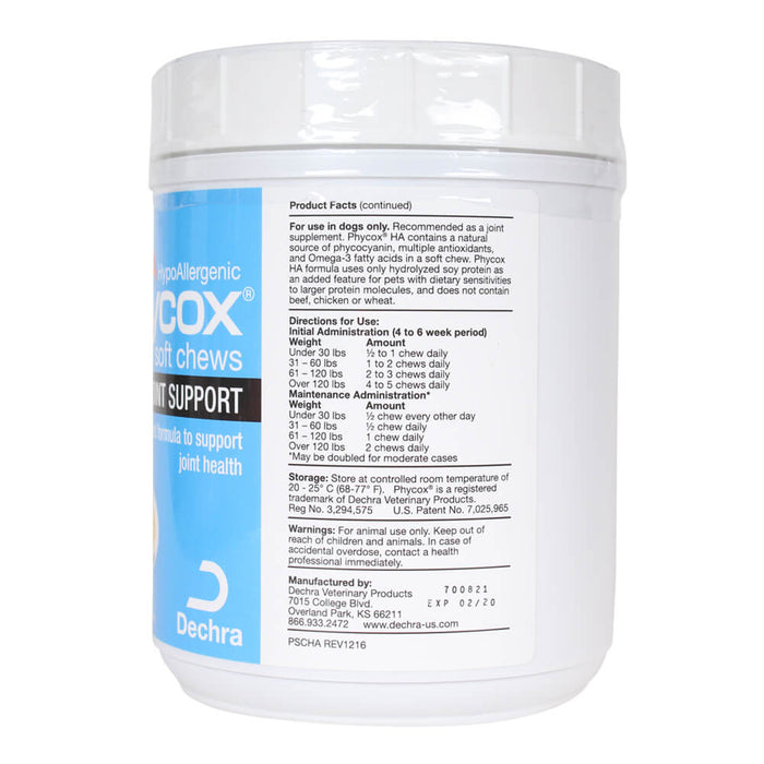 Phycox HA (Hypo - Allergenic) Soft Chews, 120 Count - 015PHA-8058-7 - 3