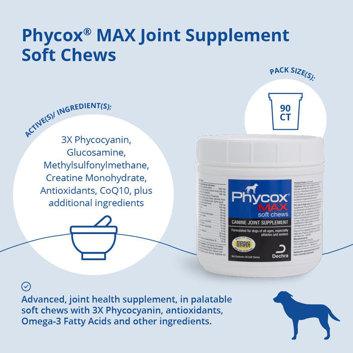 Phycox MAX Canine Joint Supplement Soft Chews, 90 ct - 015DP-PSCMAX - Beef Liver - 3