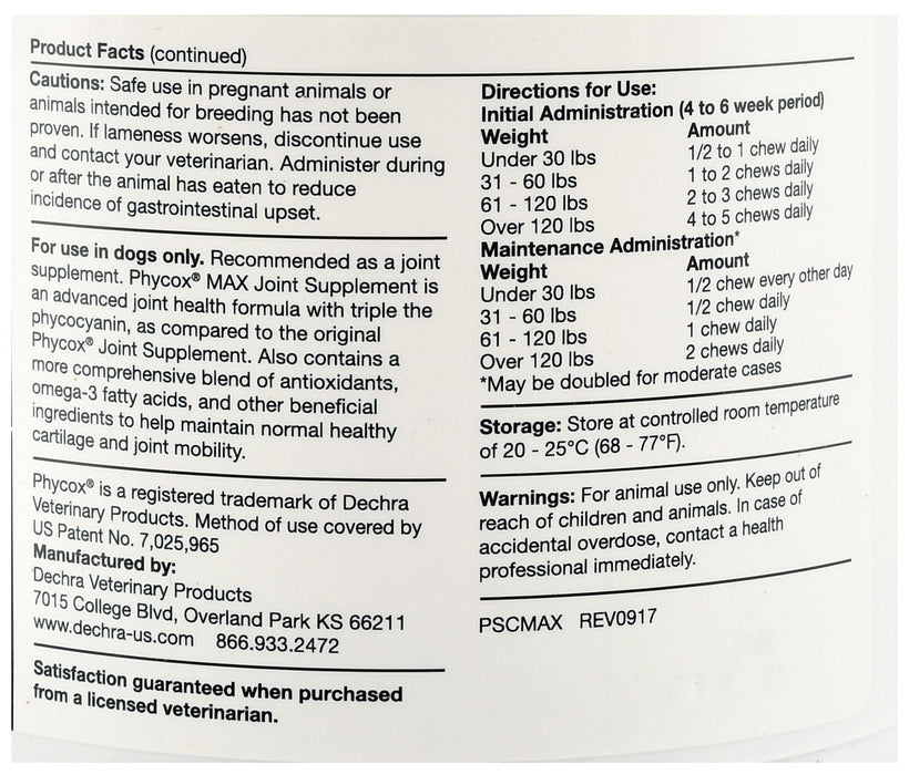 Phycox max soft chews hotsell