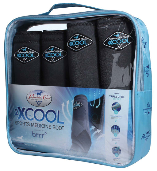 Professional's Choice 2XCool Sports Medicine Boot, 4-pack - Black Small 