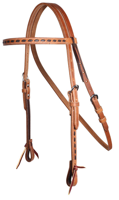 Buckstitch Harness Leather Browband Headstall -   