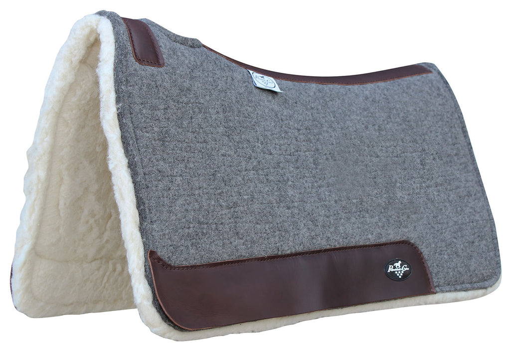 Professional's Choice Deluxe 100% Wool Saddle Pad w/ Fleece -   