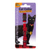 Plaid Pattern Adjustable Cat Collar - With Bell and Bow Tie - KL22N - Red - 7 - 11" - 1