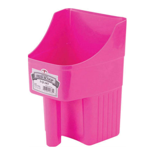 Plastic Enclosed Feed Scoop, 3 Quart - M31CG - Pink - 3 qt - 1