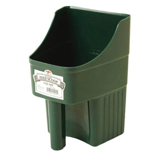 Plastic Enclosed Feed Scoop, 3 Quart - M31CJ - Green - 3 qt - 3