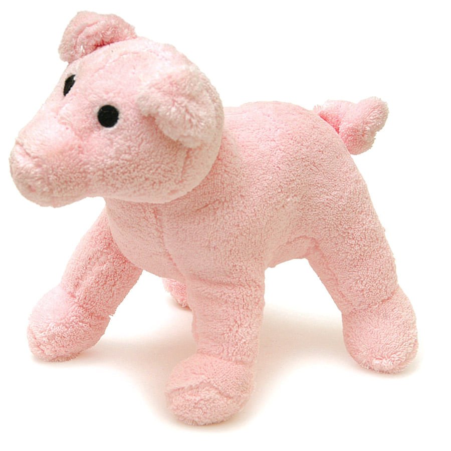 Jeffers Animal Cuddlers Plush Squeaky Dog Toys Pink Pig / 1 ct