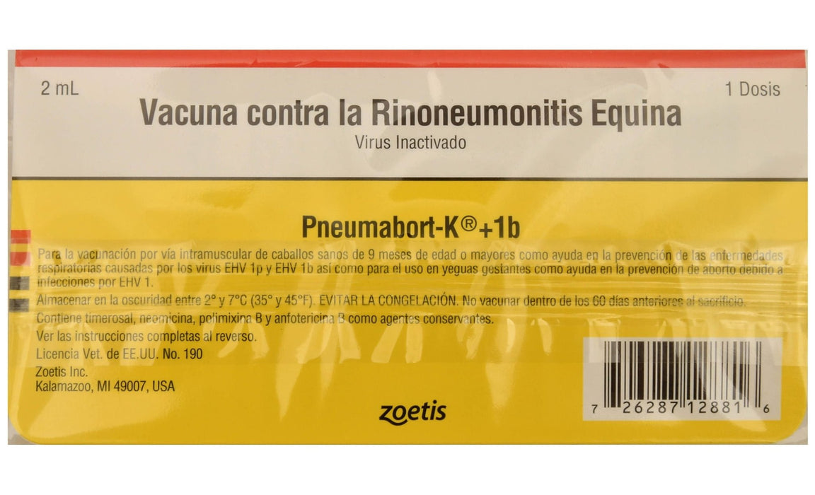 Pneumabort K +1b Vaccine for Horses - Jeffers - Animal Health & Wellness > Vaccines