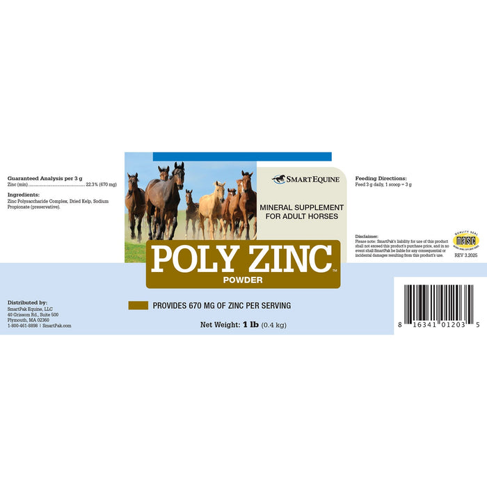 Poly Zinc, Mineral Supplement for Horses, Powder - SMABW - 1 lb - 2