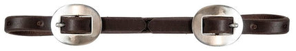 Poplar Head Premium Oiled Doubled and Stitched Harness Leather Curb Strap with Cart Buckles - Jeffers - Horse Supplies > Horse Tack > Bridle Bits