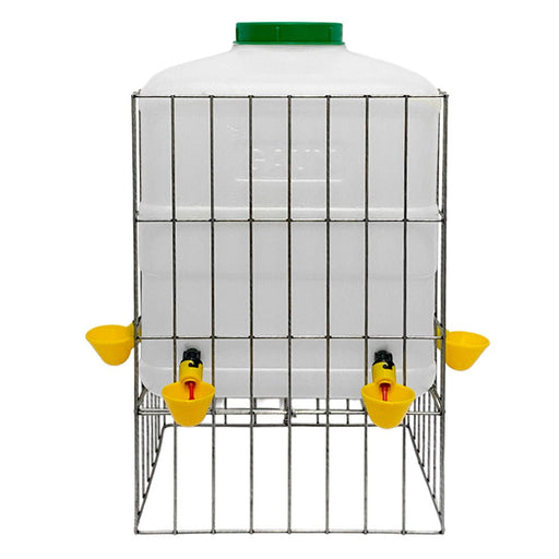 Poultry 20 L Water Tank with 4 Drinking Cups - Chicken Automatic Waterer - GAUEN - 20 Liter - 1