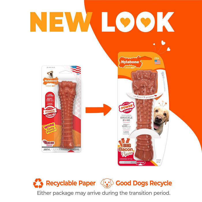 Power Chew Dog Toy, Bacon, X - Large/Souper, 50+ lbs - N9Z6 - Bacon - X - Large/Souper - 5
