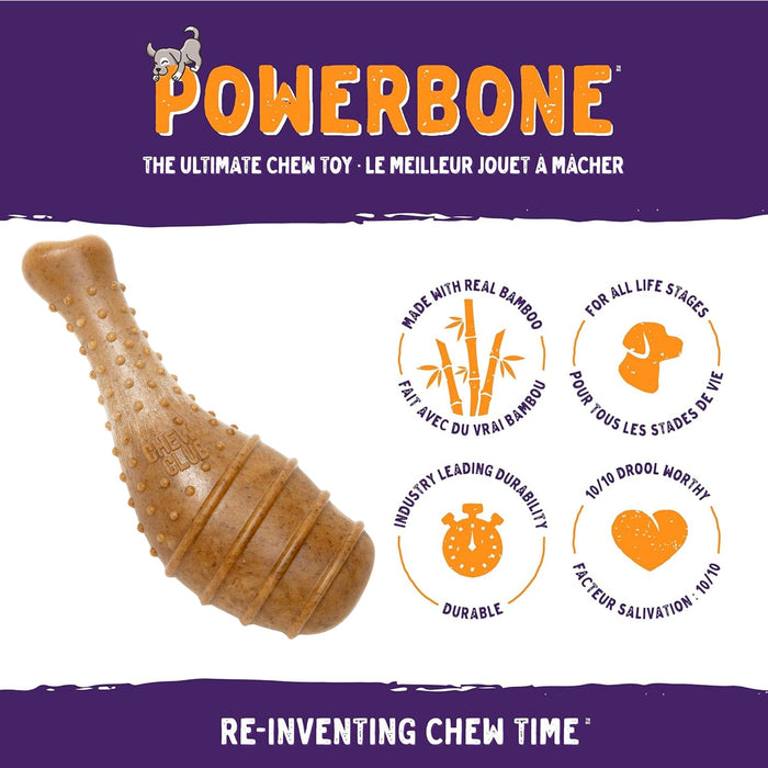 Powerbone Chicken Thigh Dog Chew Toy for Power Chewers, 6" - 022TPB-1348 - Meaty - 2