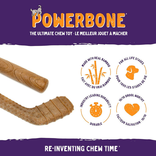 Powerbone Hockey Stick Dog Chew Toy for Power Chewers 12" - 022TPB-1347 - Meaty - 2