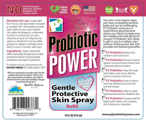 Probiotic Power Skin Spray Refill 16 oz Size 16 oz.