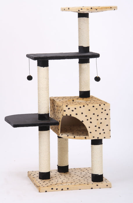 Leopard Print Cat Furniture, 22" x 22" x 55" -   