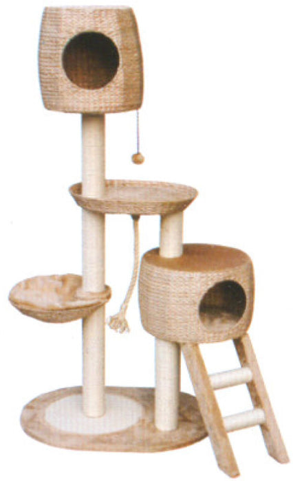 Cat Tree w/ Condo, Ladder, & Sisal Rope, each -   