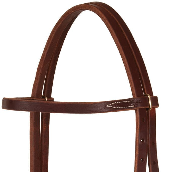 Oxbow Tack Premium Harness Leather Pre-Oiled Browband Headstall