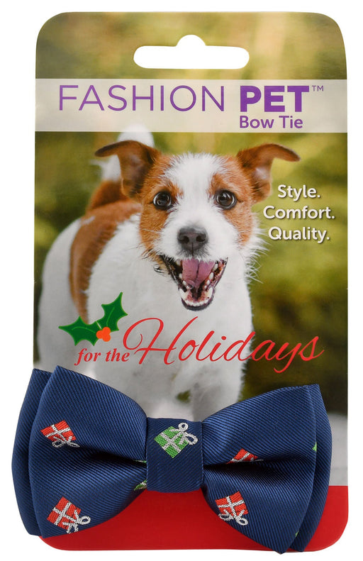 Present Motif Christmas Dog Bow Tie - Jeffers - Dog Supplies > Dog Apparel