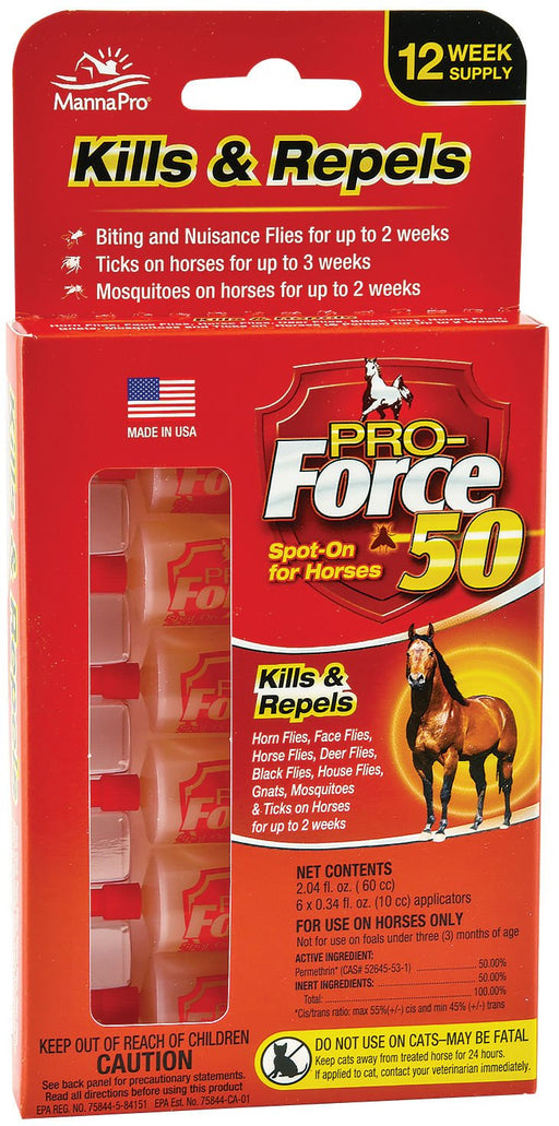 Pro Force 50 Spot On, 6 pk - Jeffers - Animal Health & Wellness > Fly & Insect Control