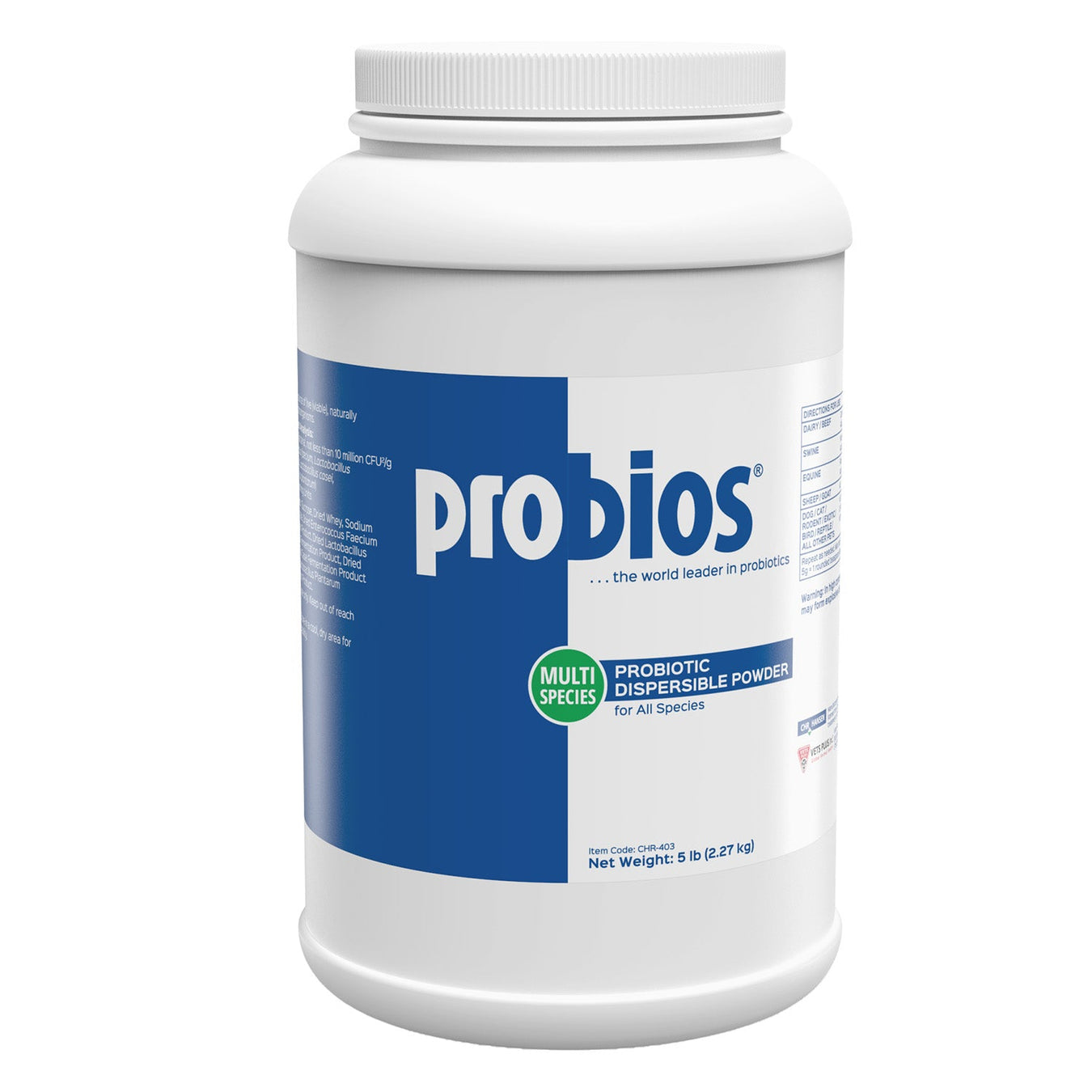 Probios Dispersible Powder Veterinary Probiotic Supplement - PNP5 - 5 lbs - 1