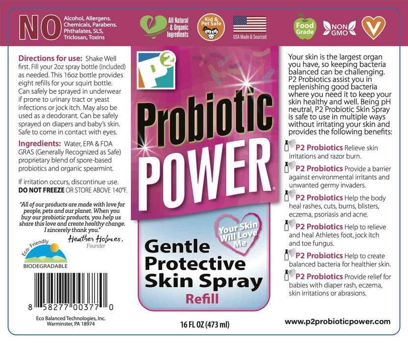 Probiotic Power Skin Spray & Refills - PPCP - Refill - 16 oz - 2