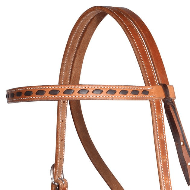 Professional's Choice Buckstitch Harness Leather Browband Headstall - PL14GH - 2