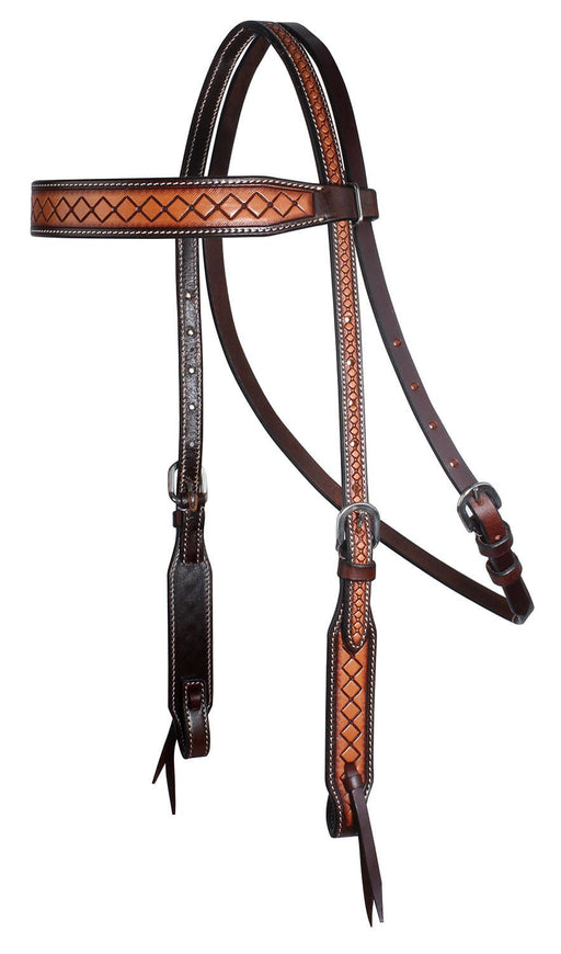 Professional's Choice Crosshatch Browband Headstall - Jeffers - Horse Supplies > Horse Tack > Bridles & Headstalls