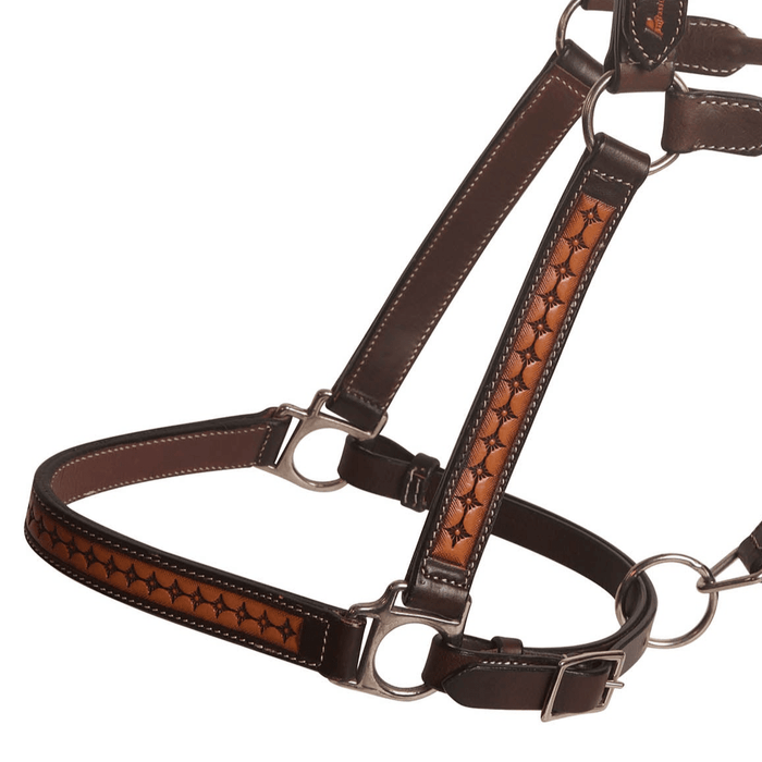 Professional's Choice Diamond Adjustable Leather Halter - PL14MK - Horse - 2
