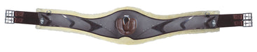 Professional's Choice Fleece Contoured Jump Girth, Chocolate - Jeffers - Horse Supplies > Horse Tack > Cinches