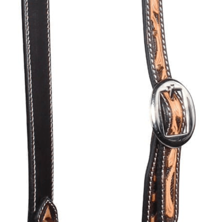 Professional's Choice Floral Split Ear Headstall - PL14HV - 3
