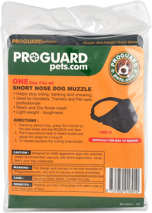 ProGuard Short - Nose Mesh Dog Muzzle - Jeffers - Animal & Pet Supplies > Pet Training Aids