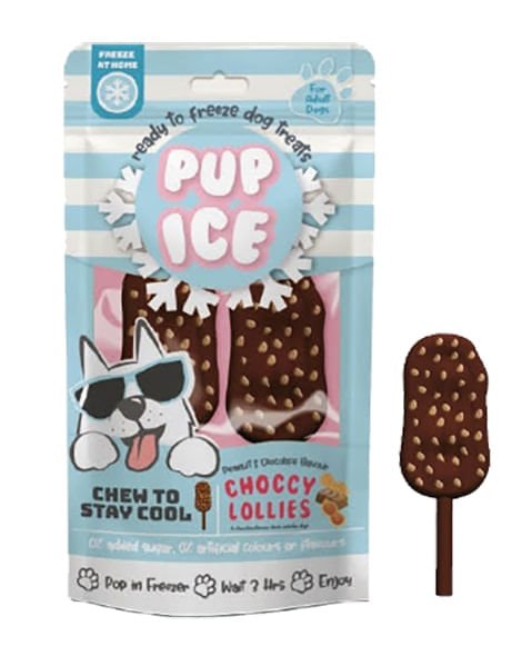 Pup Ice Choccy Lollies, Peanut Butter & Chocolate, 2pk - Jeffers - Dog Supplies > Dog Treats