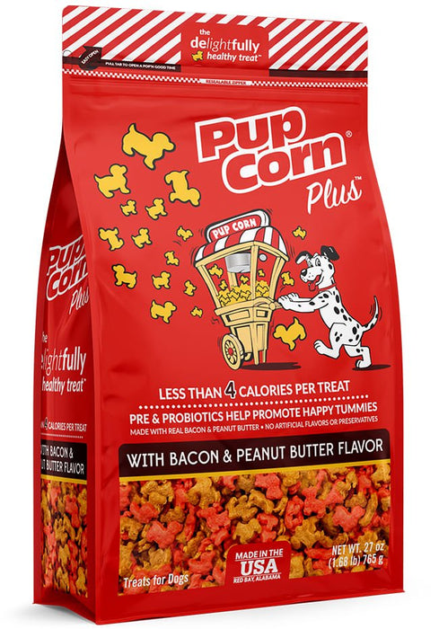 PupCorn Plus with Bacon & Peanut Butter, 27 oz - Jeffers - Dog Supplies > Dog Treats